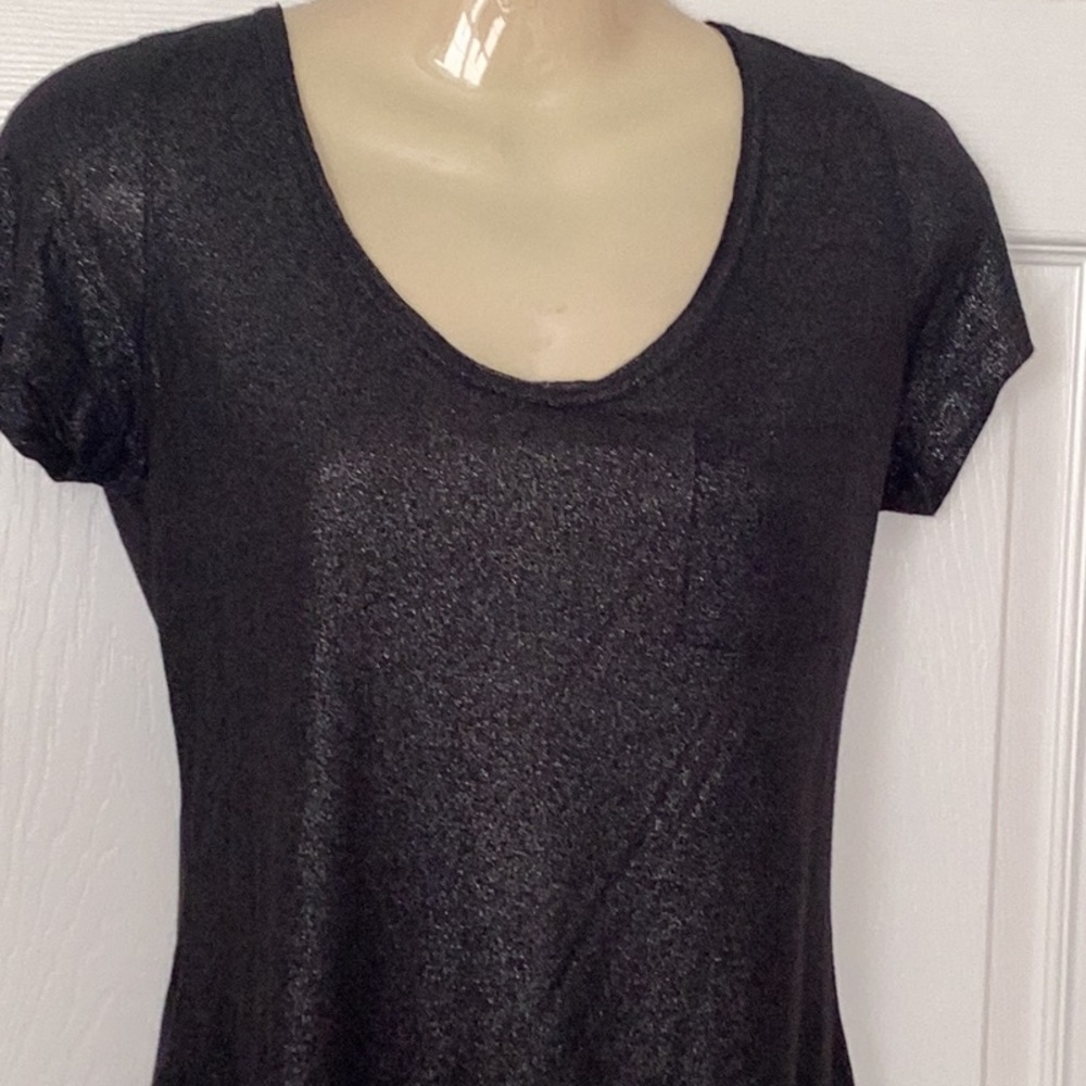 Rock & Republic glitter scoop neck tee Sz S dressy NWOT